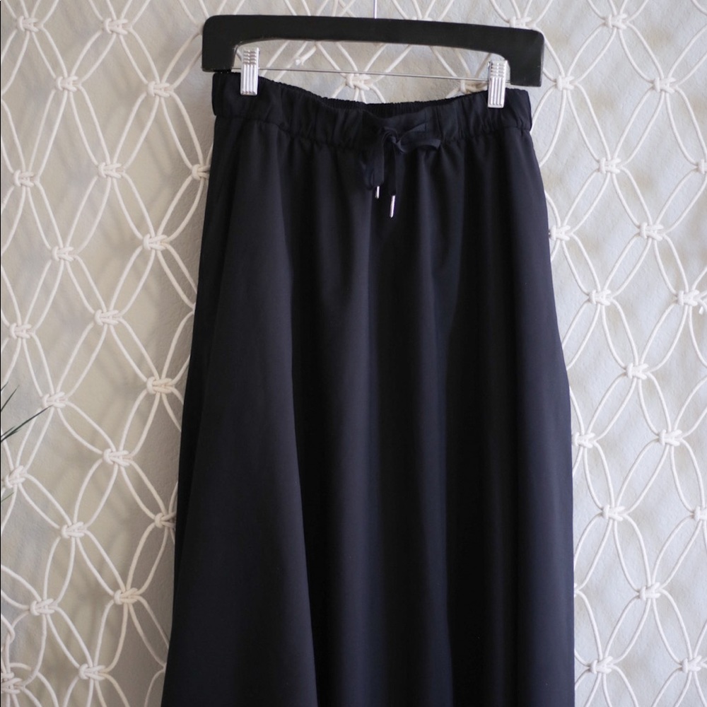 Black High-Low Drawstring Skirt - Women - Picture 3 of 6